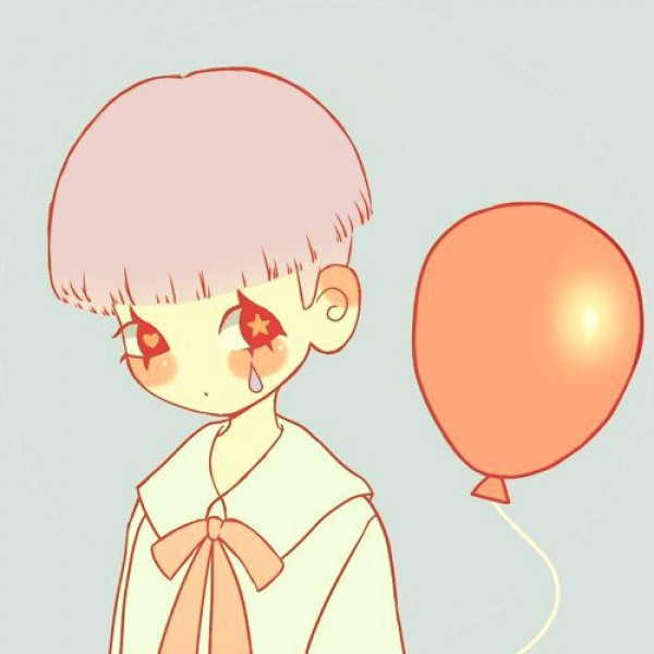 a boy with a balloon